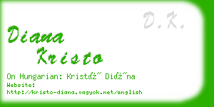 diana kristo business card
